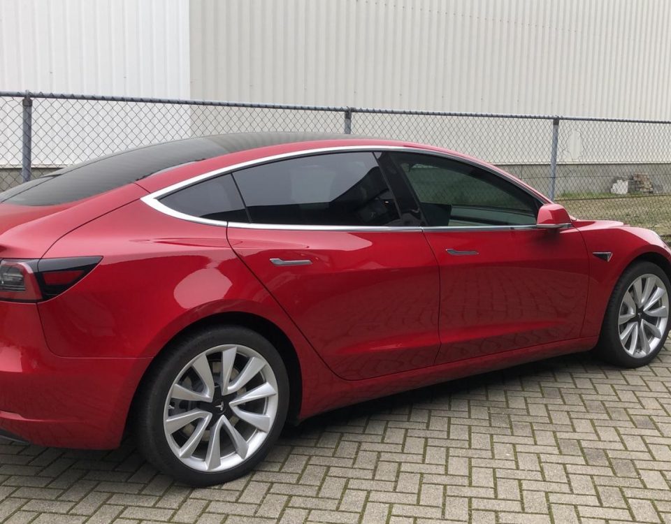 Tesla model 3 ramen blinderen