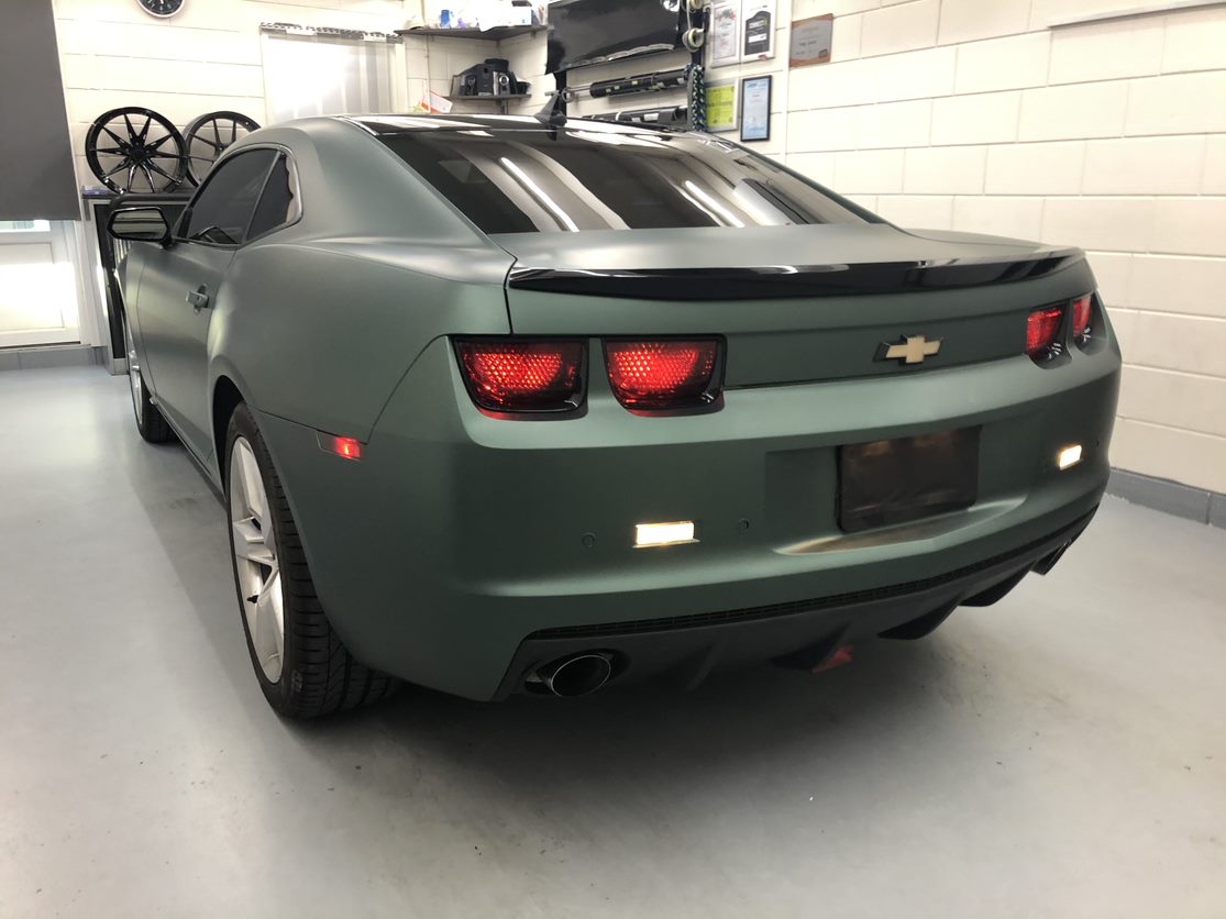 camaro wrap groen