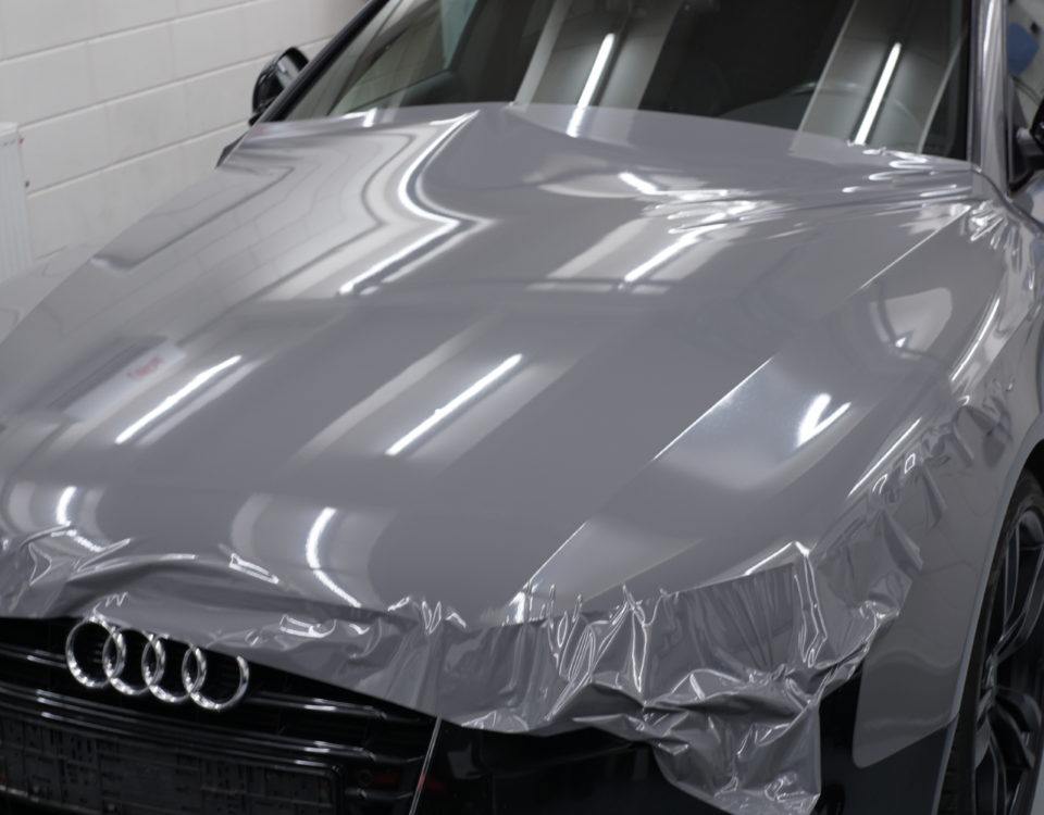 Audi A5 Nardo Grey en lampen smoken