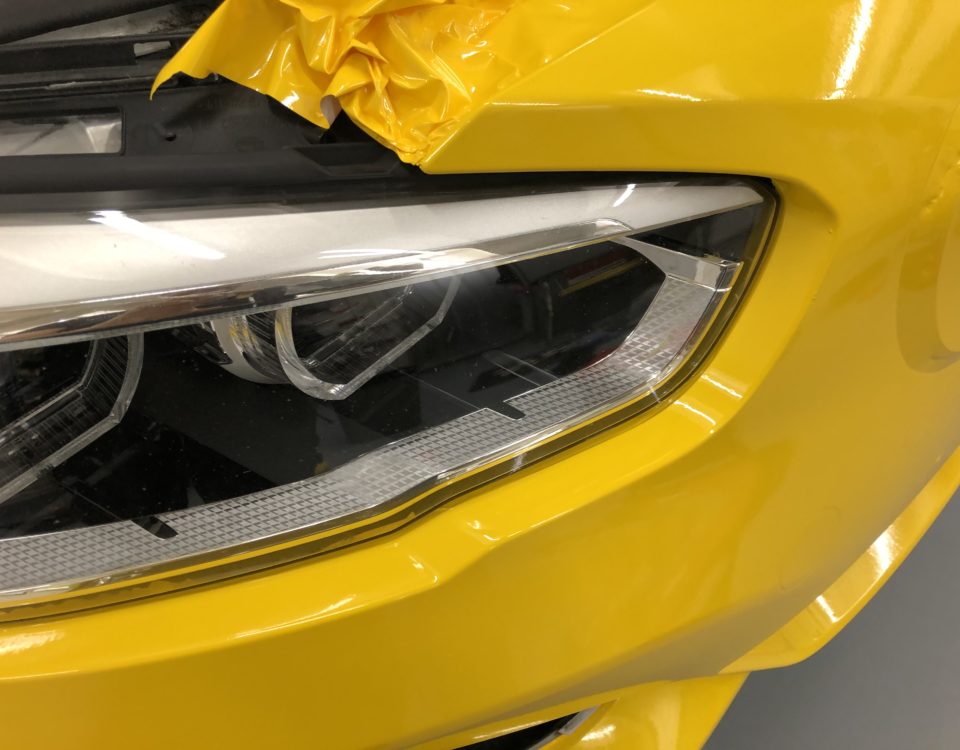 BMW 1 serie wrap geel
