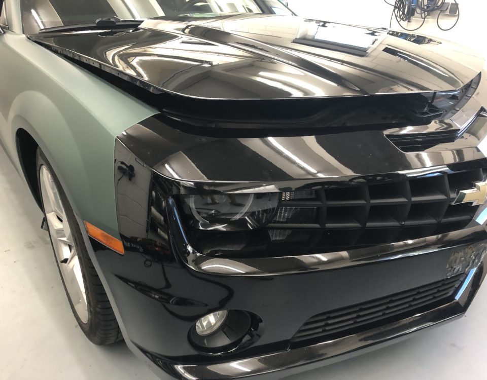 Chevrolet Camaro mat groene wrap