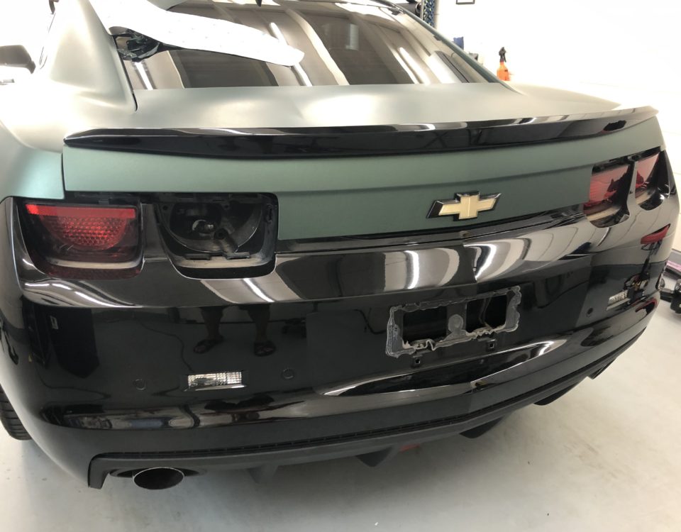 Chevrolet Camaro mat groene wrap