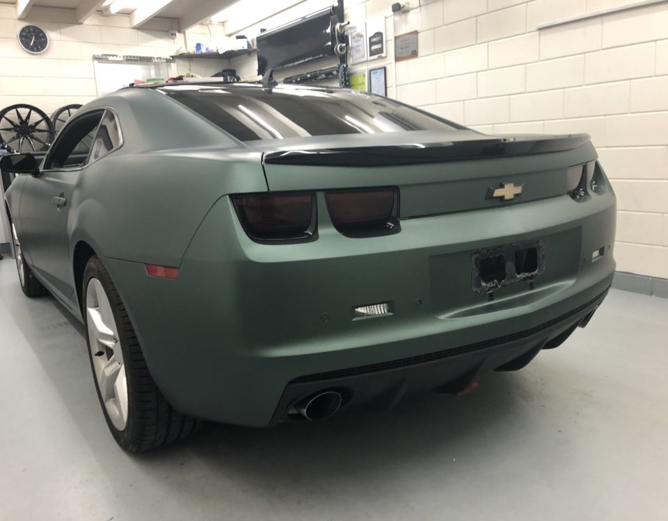 Chevrolet Camaro mat groene wrap