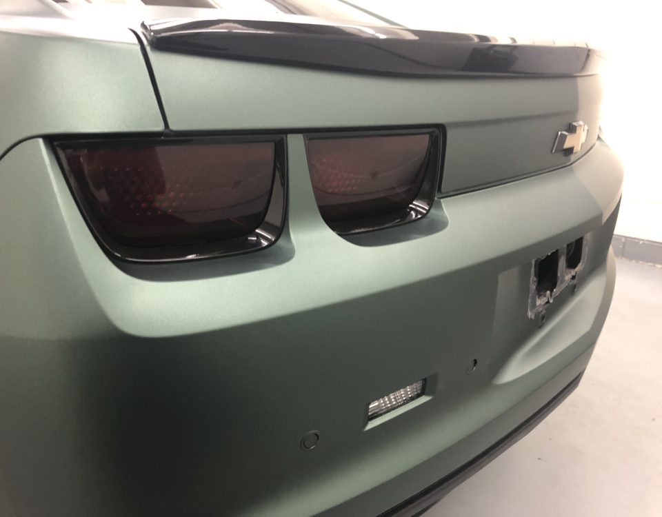 Chevrolet Camaro mat groene wrap