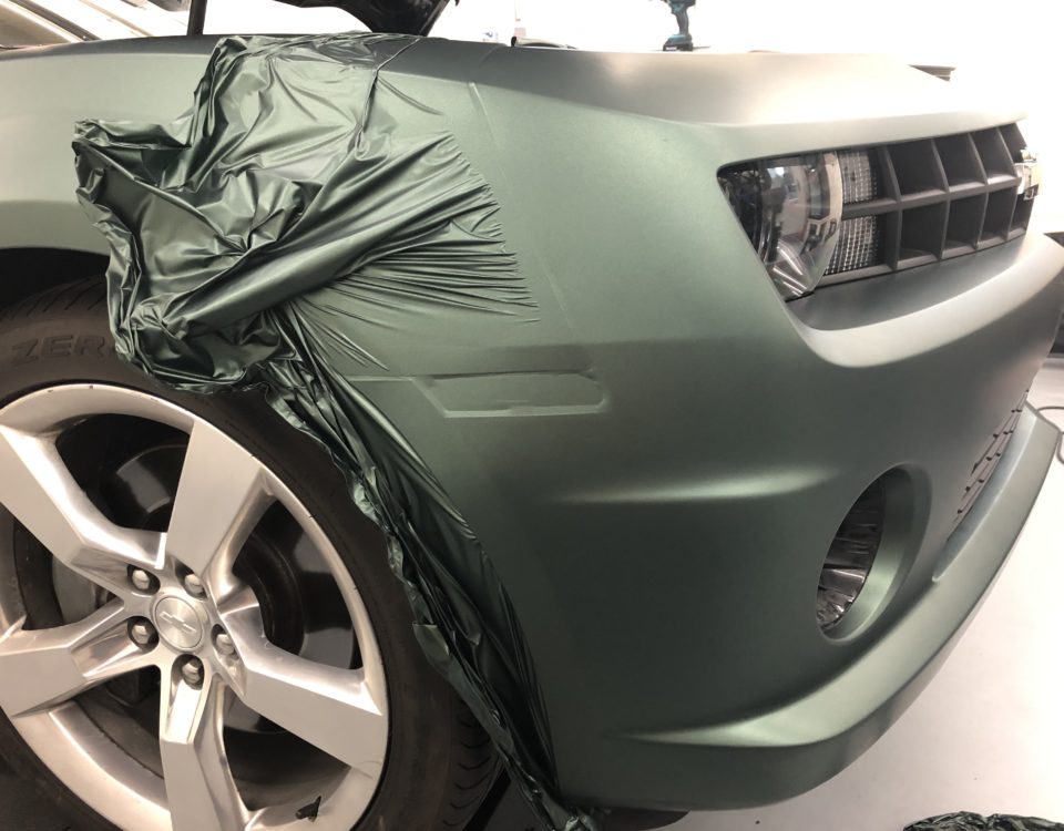 Chevrolet Camaro mat groene wrap