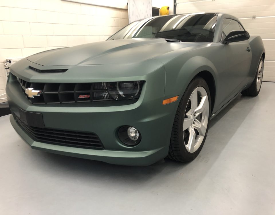 Chevrolet Camaro mat groene wrap