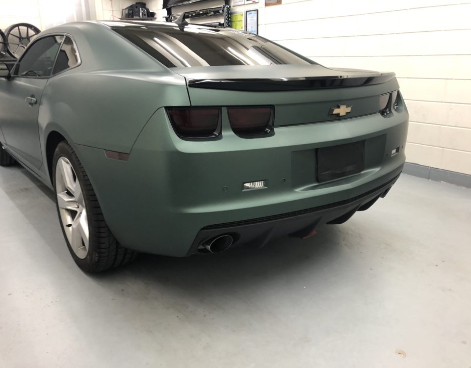 Chevrolet Camaro mat groene wrap