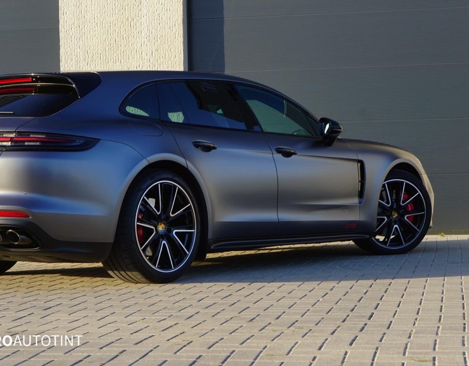 Porsche Panamera satijn grijs wrap