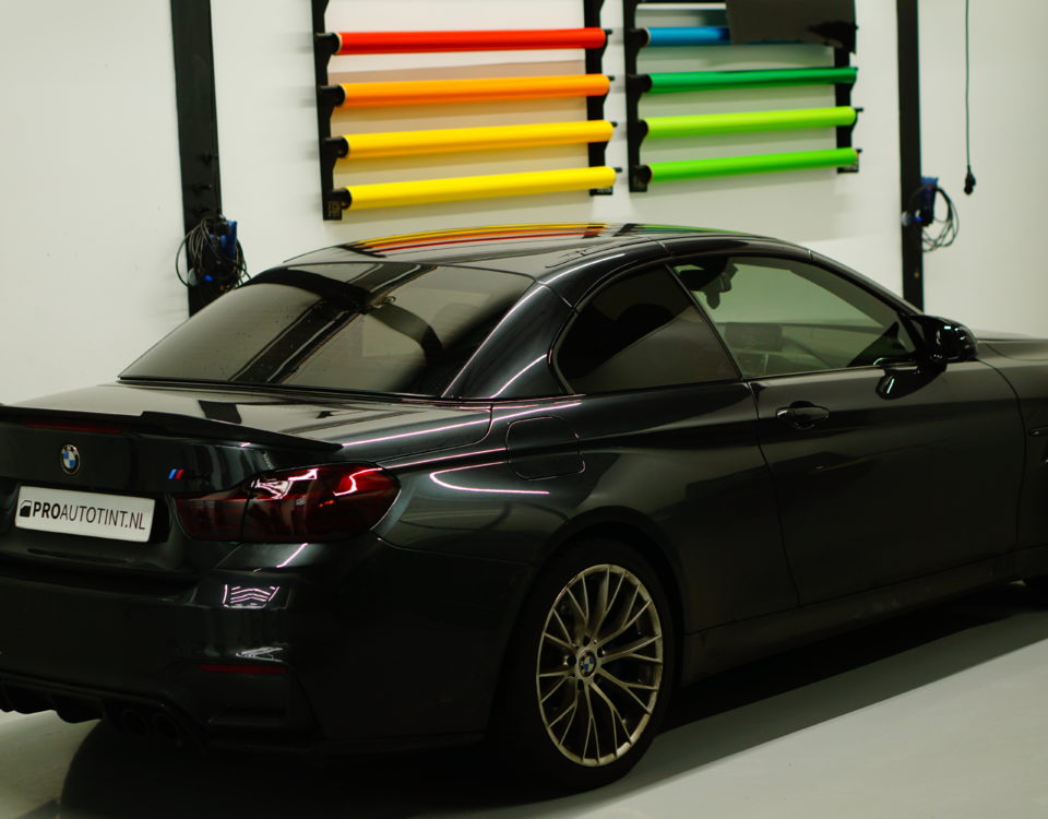 BMW M4 cabrio lampen smoken en ramen tinten