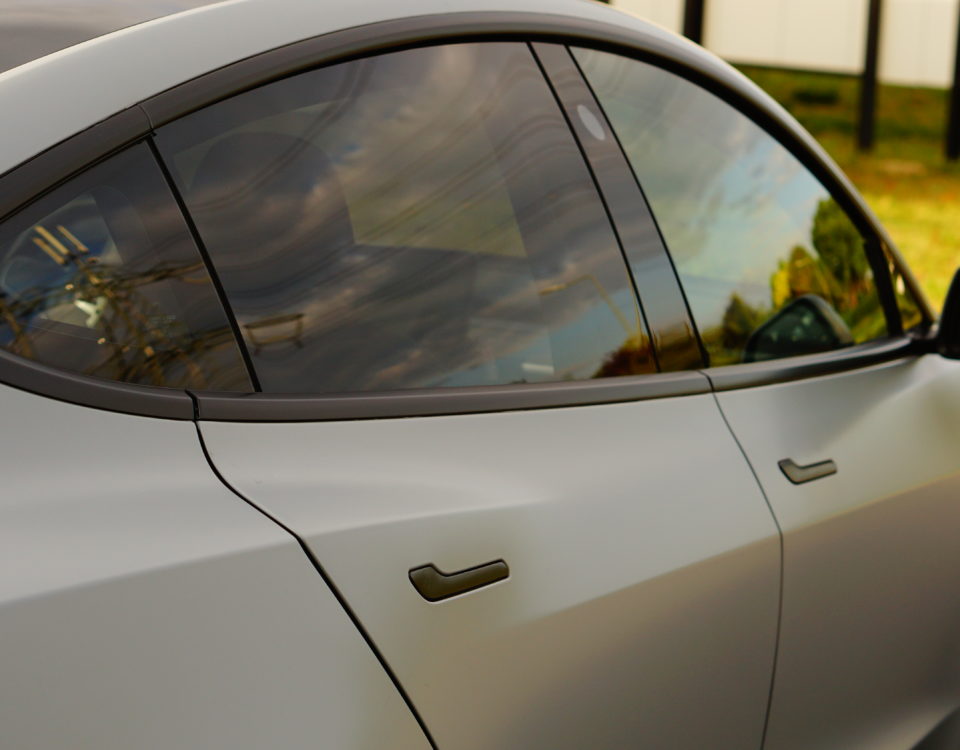 Tesla Model 3 battle grey wrap