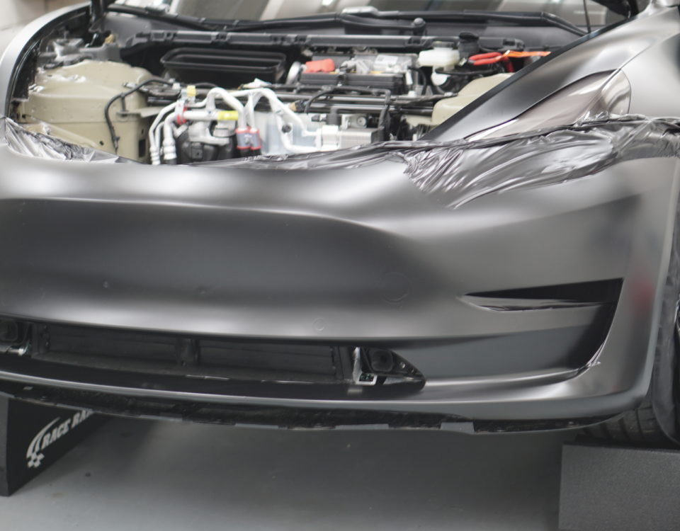 Tesla Model 3 satijn zwart wrap