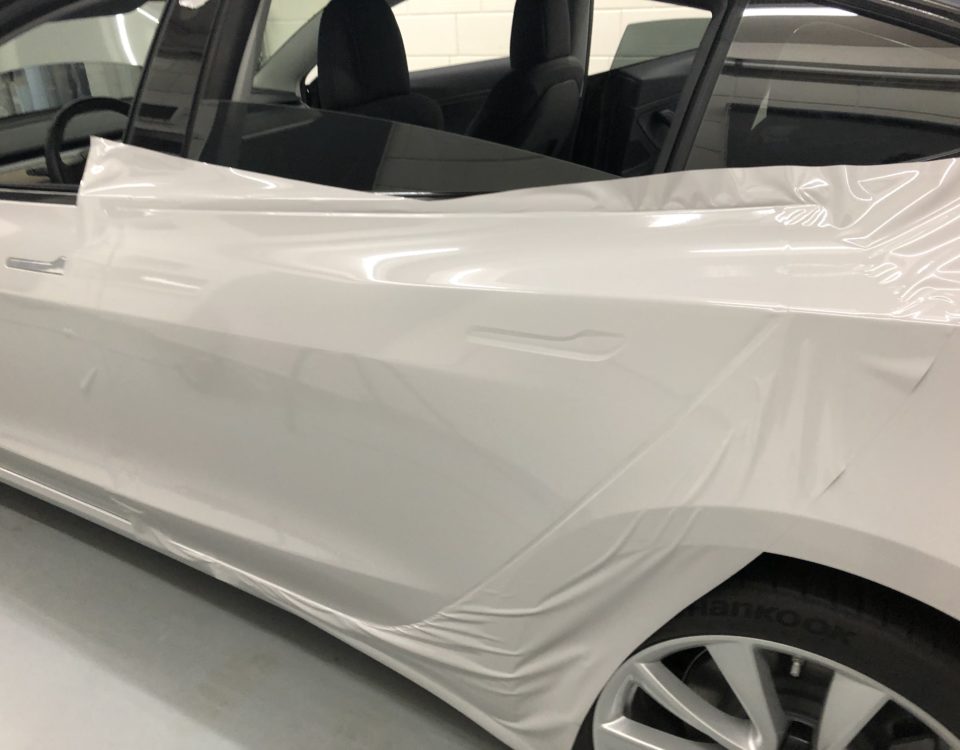 Tesla Model 3 glosse grey wrap