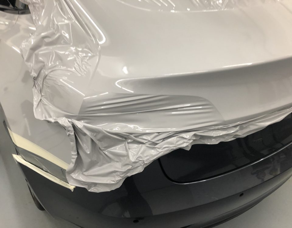 Tesla Model 3 glosse grey wrap